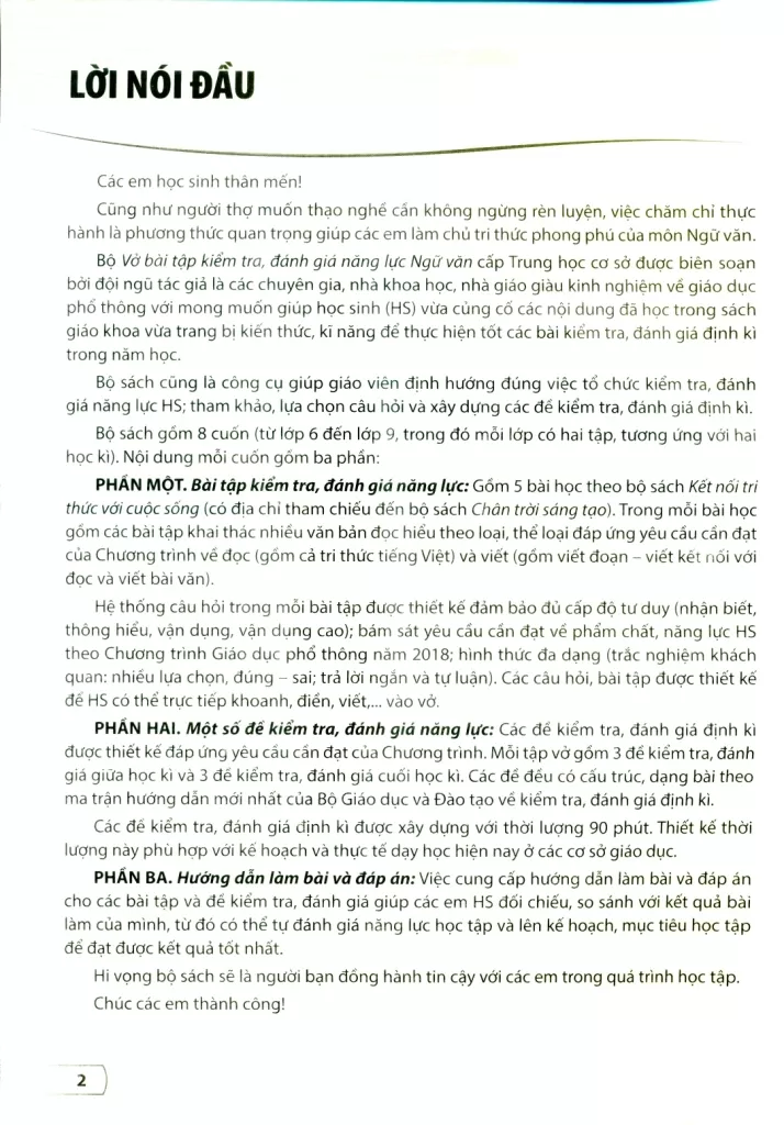 VỞ BÀI TẬP KIỂM TRA, ĐÁNH GIÁ NĂNG LỰC NGỮ VĂN LỚP 8 - TẬP 1 (Sử dụng cho SGK Kết nối tri thức, Chân trời sáng tạo)